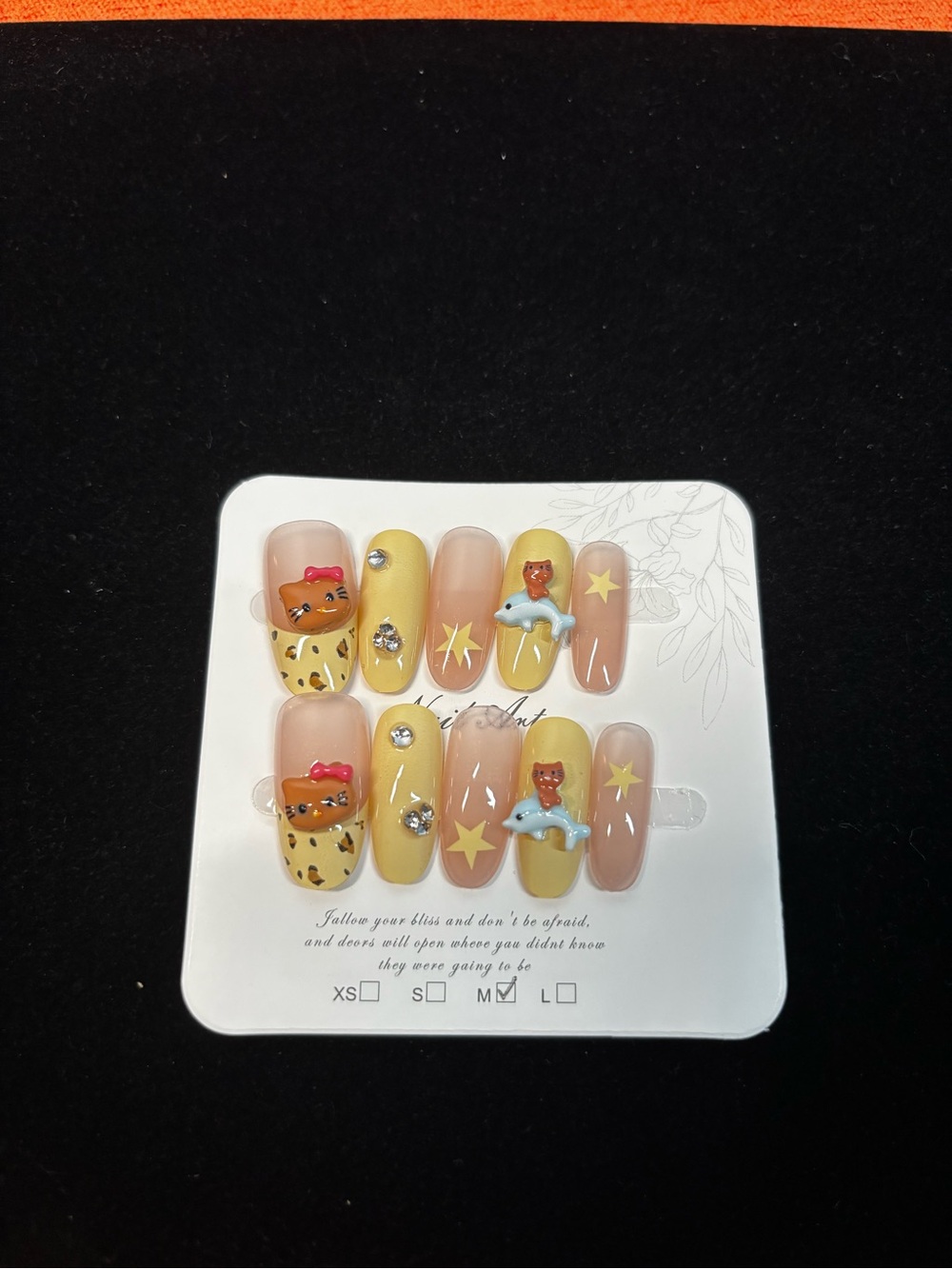 Polished by Jewel Yellow & Nude Press-On Nail Set